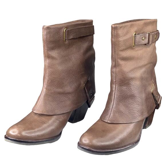 Matisse Women's Brown Leather Slouchy Cuffed Ankle Boot Size US 7.5 - Picture 9 of 11